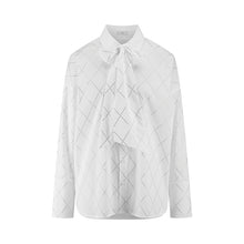 Load image into Gallery viewer, Riani - Poplin Blouse With Ruffles And Rhinestone Trim