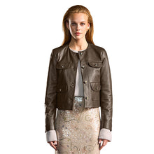 Load image into Gallery viewer, Riani - Cropped Leather Jacket
