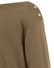 Load image into Gallery viewer, Yaya - Fine-knit sweater with boat neckline and tie detail