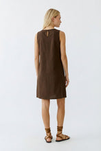 Load image into Gallery viewer, Oui - Linen Patch Dress in Brown