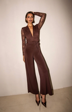 Load image into Gallery viewer, Libby Loves - Taylor Jumpsuit - Brown Lace