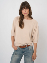 Load image into Gallery viewer, Repeat - Fine-Knit Cotton-Blend Top With Pleated Sleeves