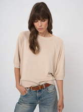 Load image into Gallery viewer, Repeat - Fine-Knit Cotton-Blend Top With Pleated Sleeves