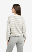 Load image into Gallery viewer, Yaya - Striped sweater with drawstring hem