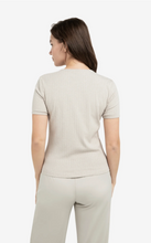 Load image into Gallery viewer, Yaya - Ribbed T-shirt with subtle neckline detail
