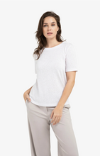 Load image into Gallery viewer, Yaya - Melange T-shirt with contrasting ribbed trim in Pale Grey