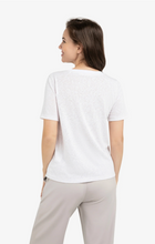 Load image into Gallery viewer, Yaya - Melange T-shirt with contrasting ribbed trim in Pale Grey