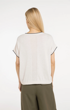 Load image into Gallery viewer, Yaya - Knitted top with short sleeves and rolled edges
