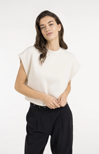 Load image into Gallery viewer, Yaya - Sleeveless boxy sweatshirt with ribbed details
