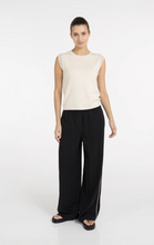 Load image into Gallery viewer, Yaya - Sleeveless knitted top with playful sleeve edge