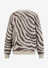 Load image into Gallery viewer, Riani - Zebra Knit Cardigan in Oat