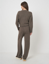 Load image into Gallery viewer, Repeat - Wide-Leg Merino Wool Knit Pants in Cacao