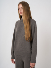 Load image into Gallery viewer, Repeat - Wool-Cashmere Terry Knit Sweater With Mock Neck in Grey