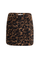 Load image into Gallery viewer, Yaya - Soft mini skirt with leopard print