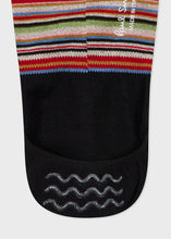 Load image into Gallery viewer, - Women's Black 'Signature Stripe' Loafer Socks Three Pack