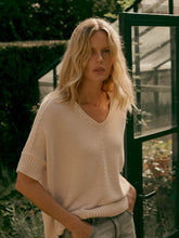 Load image into Gallery viewer, Repeat - V-Neck Cotton Knit Poncho