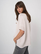 Load image into Gallery viewer, Repeat - V-Neck Cotton Knit Poncho