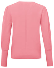 Load image into Gallery viewer, Yaya - Sweater with a round neck, long puff sleeves and seam detail
