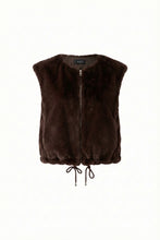 Load image into Gallery viewer, Oui - Faux Fur Gilet in Chocolate
