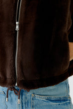 Load image into Gallery viewer, Oui - Faux Fur Gilet in Chocolate
