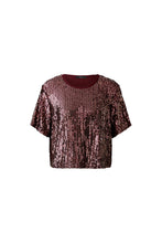 Load image into Gallery viewer, Oui - Sequin Top in Berry
