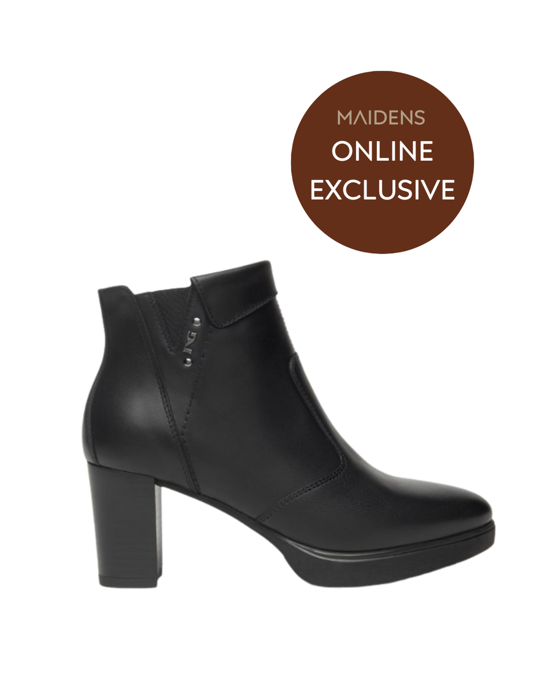 NeroGiardini - Women’s Leather Ankle Boots in Black