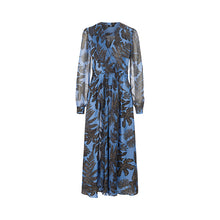 Load image into Gallery viewer, Riani - Blue Fern Print Long Dress
