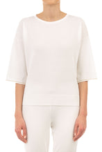 Load image into Gallery viewer, Le Tricot Perugia - Beaded Knit Top in White
