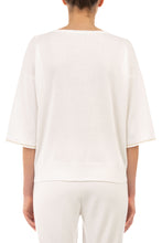 Load image into Gallery viewer, Le Tricot Perugia - Beaded Knit Top in White
