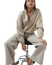 Load image into Gallery viewer, Yaya - Jacquard knitted cardigan with zip closure

