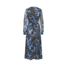 Load image into Gallery viewer, Riani - Blue Fern Print Long Dress
