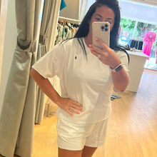 Load image into Gallery viewer, Polo Lounge - White Shorts Set

