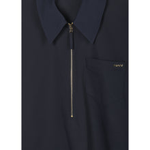 Load image into Gallery viewer, Riani - Japanese Taffeta Polo Dress in Navy
