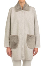 Load image into Gallery viewer, Le Tricot Perugia - Wool Jacket with Fur Collar
