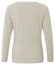 Load image into Gallery viewer, Yaya - TShirt with Boatneck and Longsleeves in Sand
