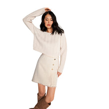 Load image into Gallery viewer, Riani - Creamy Tweed Mini Skirt
