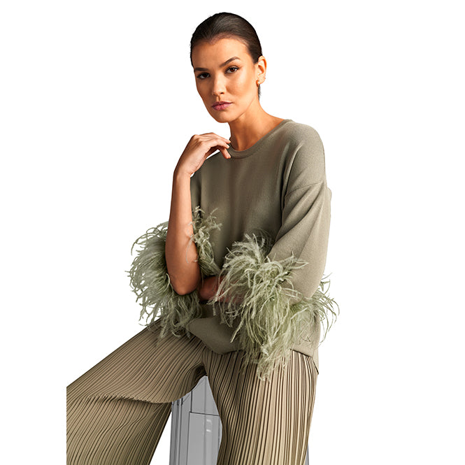 Riani - Knitted Longsleeve with Feathers