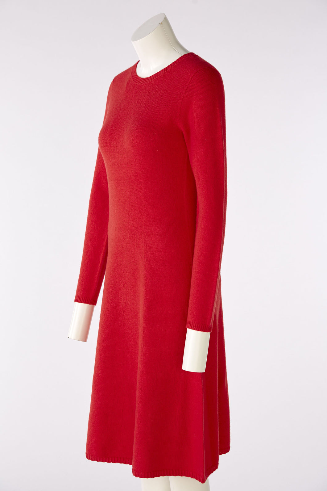 Oui - Knitted Wool Dress in Red