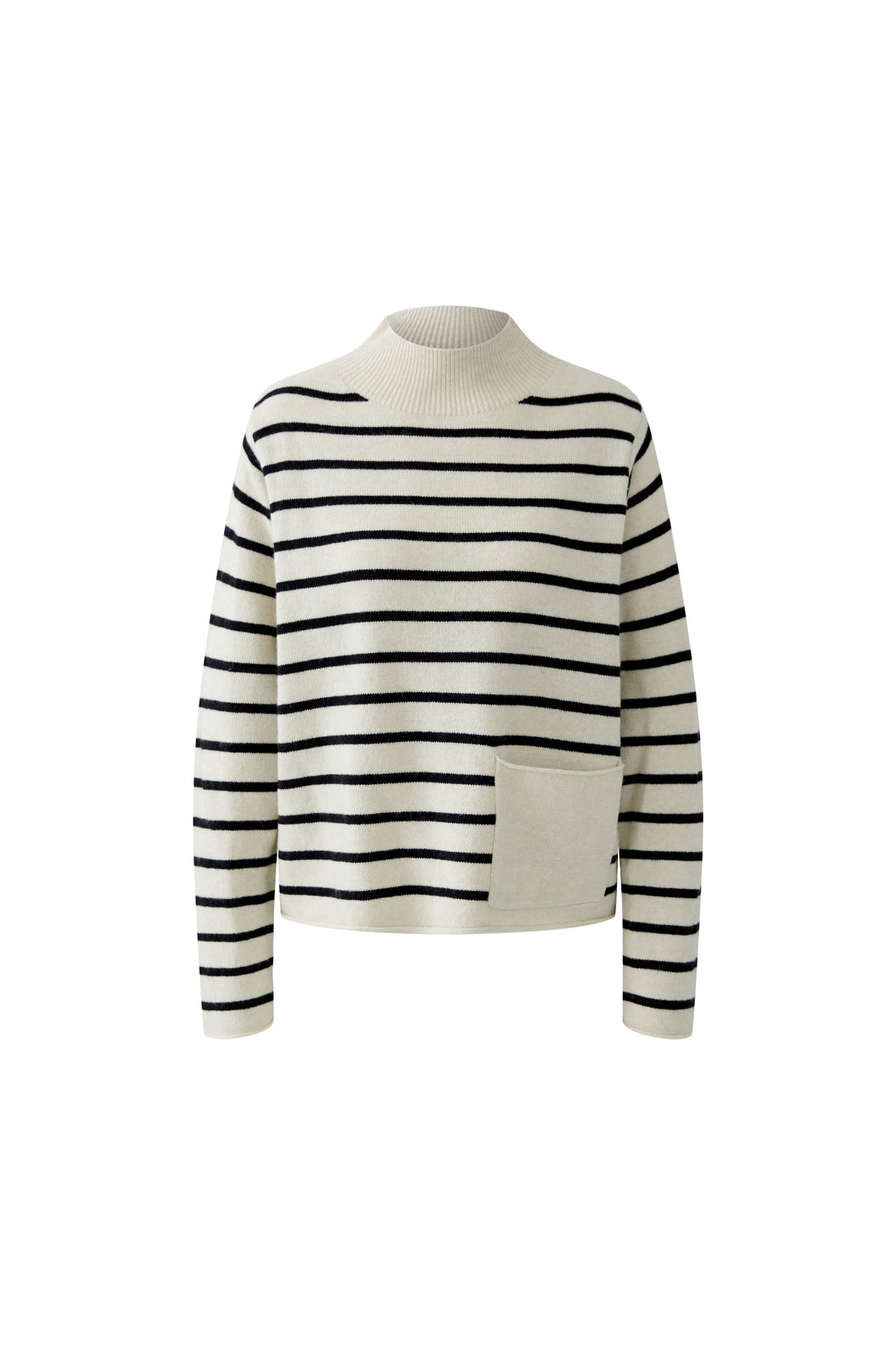 Oui - Pullover in Off White/Black