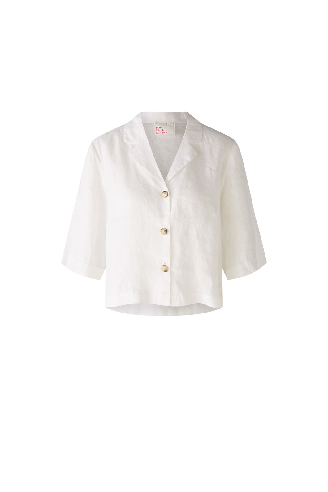 Oui - Blouse Pure Linen in White