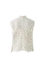 Load image into Gallery viewer, Oui - Embroidered Blouse in Biscuit
