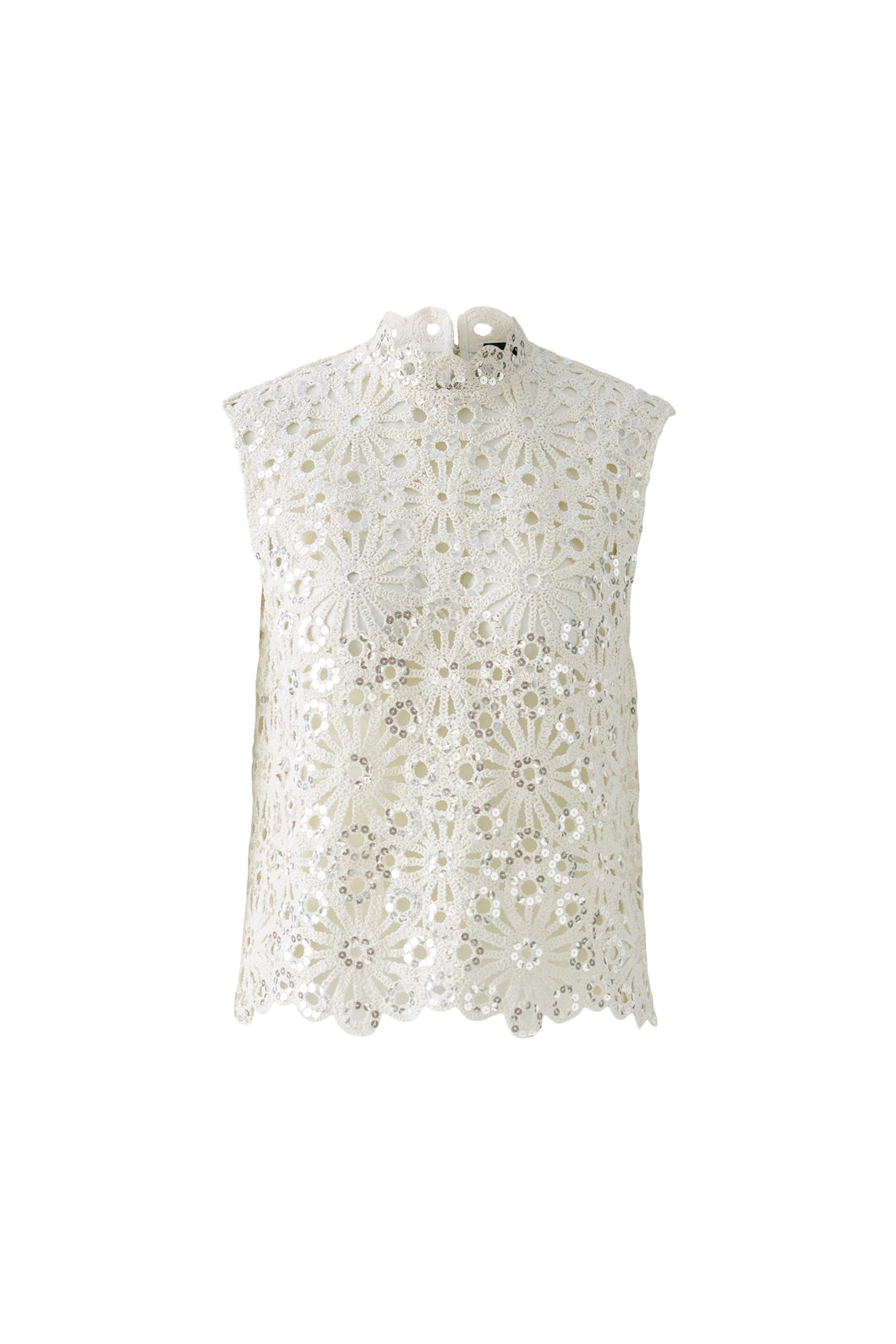 Oui - Embroidered Blouse in Biscuit