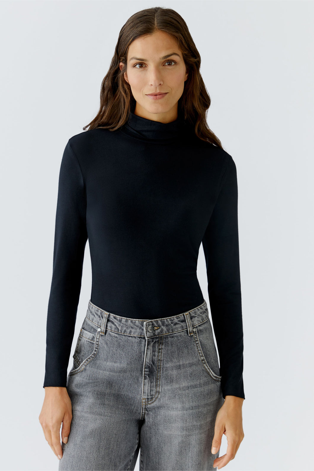 Oui - Long Sleeved Shirt in Black