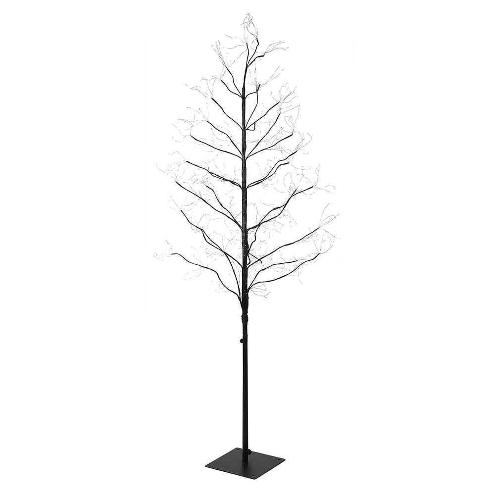 5ft Lit Black Outdoor Tree