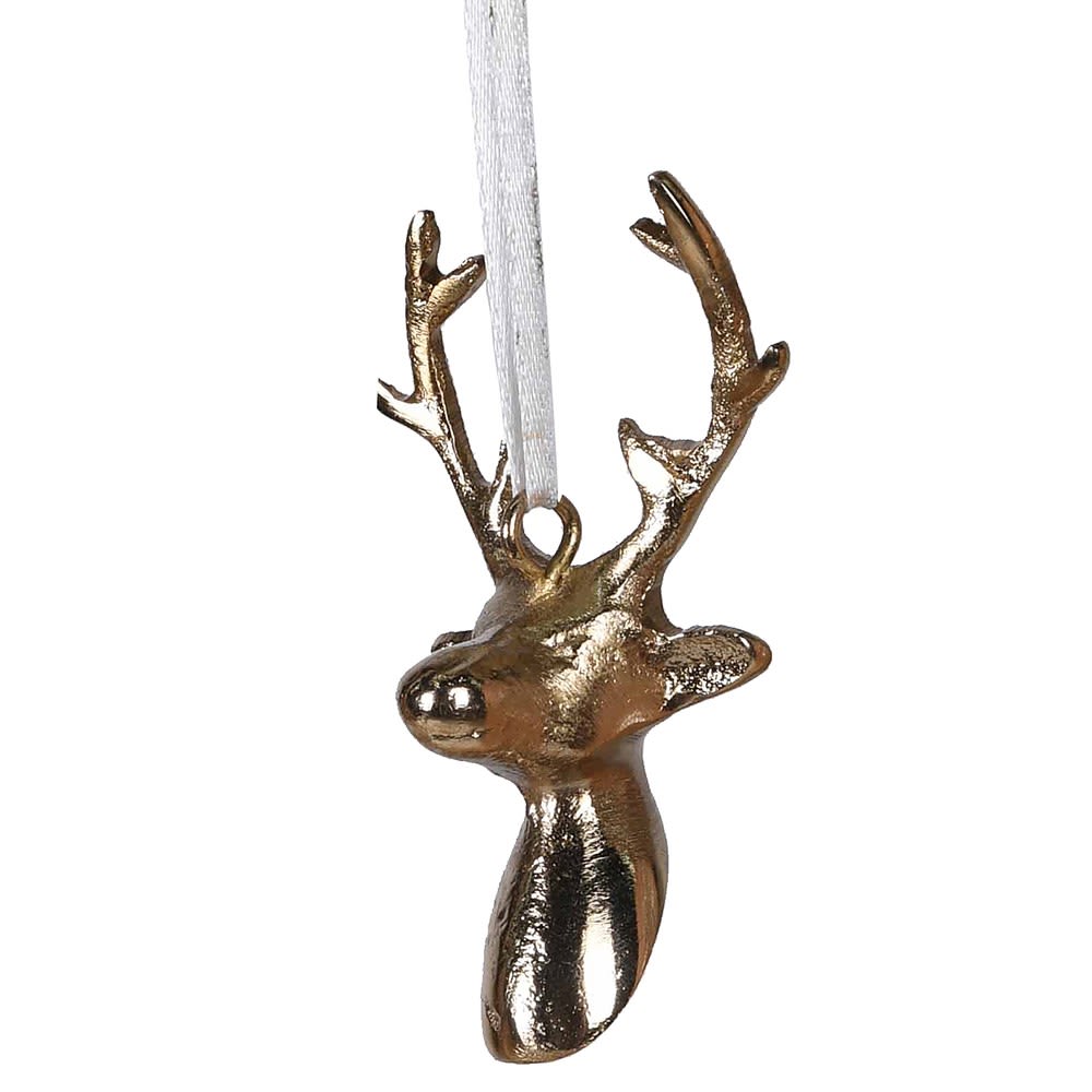 Gold Hanging Reindeer Decoration