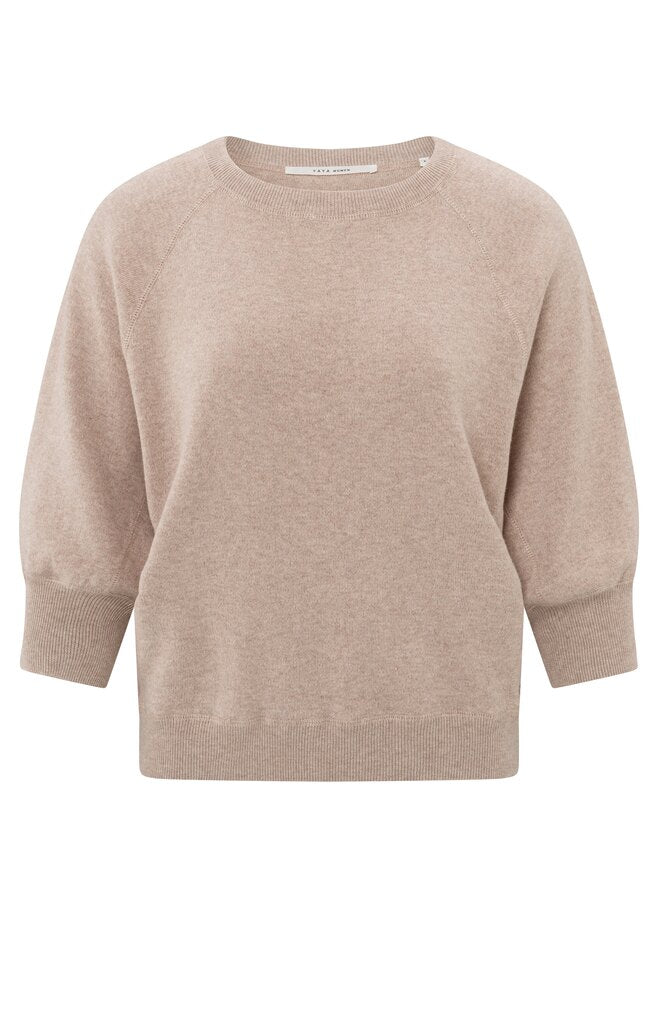 Yaya - Sweater with raglan sleeves and round neck