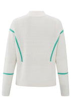 Load image into Gallery viewer, Yaya - Sweater with high neck and subtle stripe details
