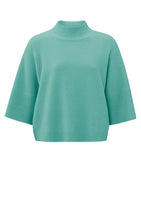 Load image into Gallery viewer, Yaya - Soft sweater with high neck and three-quarter sleeves
