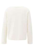 Load image into Gallery viewer, Yaya - Boat neck sweater with refined decorative seams
