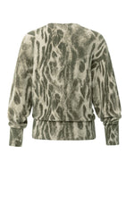 Load image into Gallery viewer, Yaya- Soft sweater with abstract all-over print
